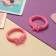 Hair gum "Fairy" (set 2 pcs) butterfly, 4 cm, pink