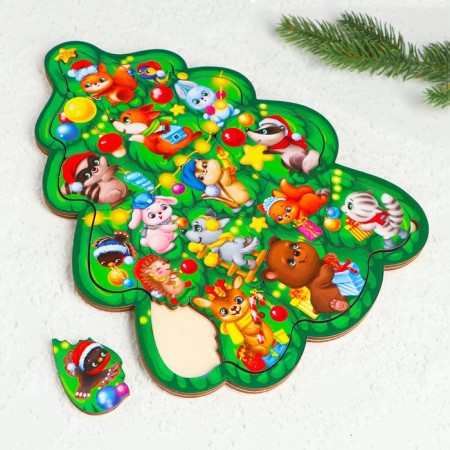 New Year's puzzle "New Year! Elegant Christmas tree "-2