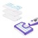 Steam mop KitFort KT-1050, 1500 W, 350 ml, cord 4.9 m, white-violet