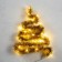 Garland "Mishura" 1 m Rosa, IP20, golden thread, 22 LED, 8 layers, D = 3 cm, glow warm white, CR2032X2
