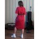 Female dress Self, size 44, burgundy color
