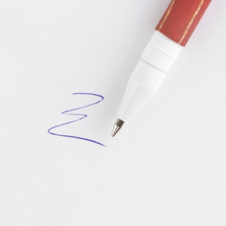 A pen with a cap and applying Soft-Touch "Golden Teacher", blue paste 0.7 mm-2