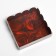 Cookie box, confectionery packaging with PVC lid, "roses", 13 x 13 x 3 cm