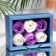 Soap roses, white and purple, set of 6 pcs.