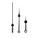 A set of 3 arrows for 52/78/78 mm hours, packing 10 pcs, black