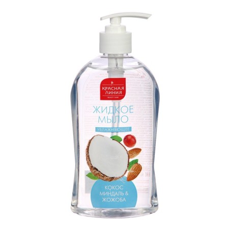 Soap liquid red line "Cokos, almond and jojoba" with a moisturizing effect, 500 grams