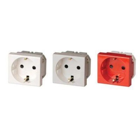 DKC 45025 Viva 1 Rosette, 16a, IP20, 2P+E, with grounding