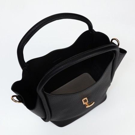 Bag Female Tout with zipper, black color-9