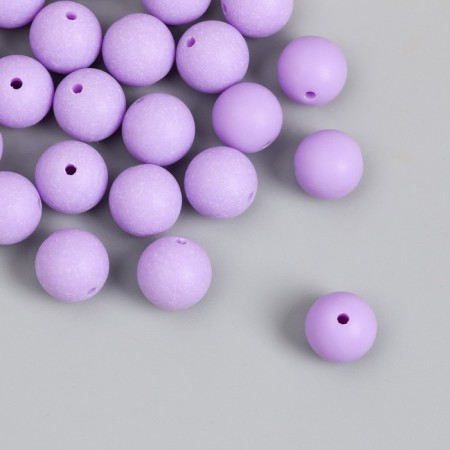 Beads for creativity plastic "lavender" matte d = 1.2 cm set 20 g-1
