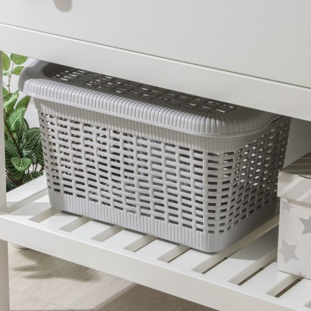 Storage basket with a lid, 20 l, 45 × 28 × 24 cm, color mix-6