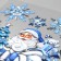 Room Decor holograms "Santa Claus with Christmas tree" 24x41 cm