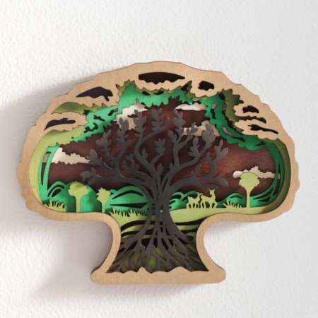 Panel interior tree "Tree of life" 13.8x17.4 cm-1