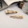 Liberty hair clip (set 2 pcs) wave oval, 6.5 cm, gold