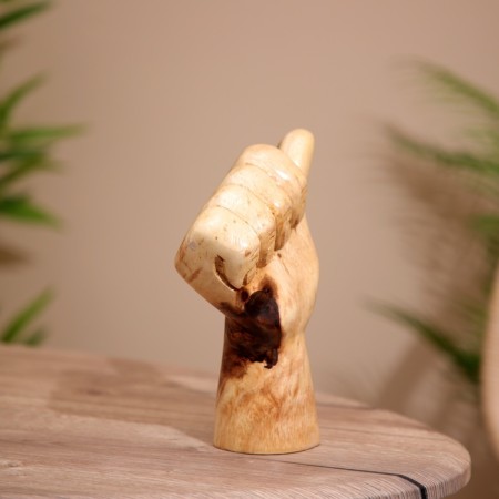 Souvenir "finger up" wood 12x6x25 cm-1