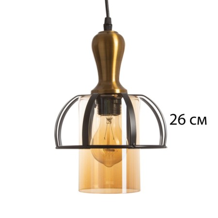 Lamp "Claud" 1x40W E27 bronze/black 19x19x25 (125) cm-5