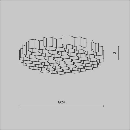 Honeycomb Finefiller, 24x24x3 mm, black-3