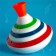 Yula "Musical" with sound and light effects, works from batteries, D = 13 cm