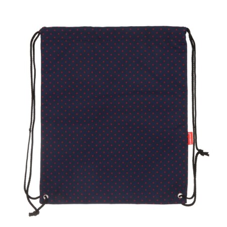 A bag for shoes 440 x 365 mm, Erich Krause, density 300D, with a reflective strip, dots in blue, blue-2
