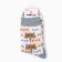 Women's socks "cats", white/brown/pink color, size 36-40