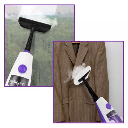 Steam mop KitFort KT-1050, 1500 W, 350 ml, cord 4.9 m, white-violet-3