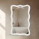 Cloud mirror, with sandblasting graphics, wall, with a shelf, 40.5 × 60 cm