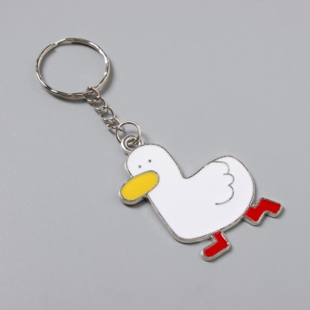 Metal key "White Duck" 4.5x4 cm-1