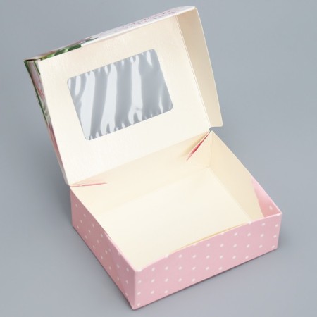 Confectionery packaging, a box with lamination "Tulips", 10 x 8 x 3.5 cm-2