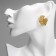 Earrings Metal "Accord" Ornament, Square, Color Gold