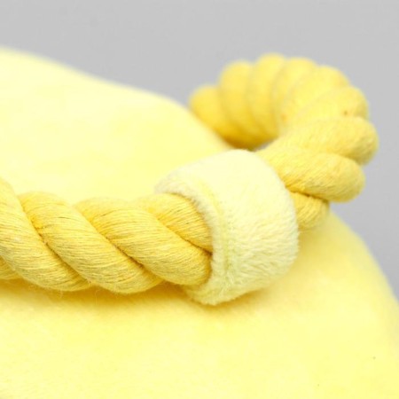 The toy is soft for dogs "slippers with a rope", with a squeak, 15 cm, yellow-3