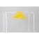 Shoulders - Children's shade hangers for clothes, 28.5 × 0.4 × 14.5 cm, 10 pcs, yellow color