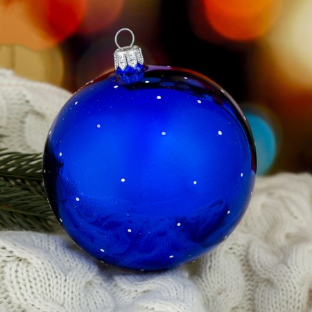 New Year's ball "Morozko" 9.5 cm mix-1