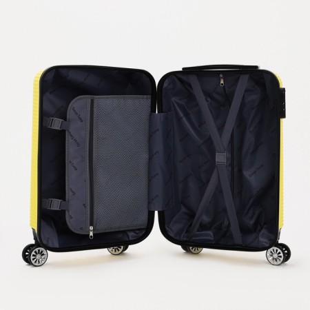 The suitcase is small 20 ", 38*56*22 cm, lightning departure, code lock, yellow-6