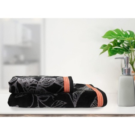 Tainted tange Arya Home Dinis, 550 gr, size 50x90 cm, black color-1