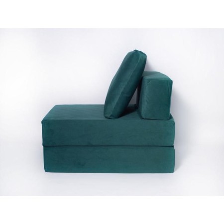 Armchair-bed "Octa", size 75x100 cm, emerald color, velor-1
