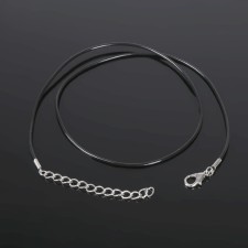 Rubber lace d = 1.5 mm, 45 cm with an extension cord, black color