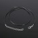 Rubber lace d = 1.5 mm, 45 cm with an extension cord, black color