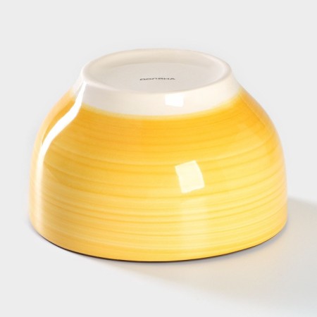 Basilly Ceramic Dolyana "Sea World", 800 ml, d = 14 cm, yellow color-2