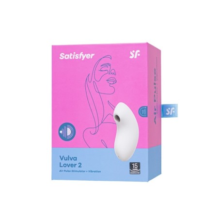 Vacuum-wave contactless stimulator of the Satiffyer Vulva Lover 2 clitoris, silicone, white color-11