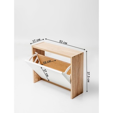 Ultra shoe Vertical, 532 × 170 × 374 mm, 1 section, sonoma oak color / white embossing-4