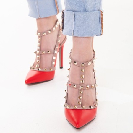 Women's shoes, red color, size 35
