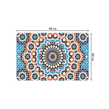 A set of napkins for setting the east mosaic table, rectangular, rounded edges, size 30x46 cm, 4 pcs-2