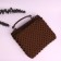 Clap for a bag, with a handle, on a magnetic button, 23 × 21 cm, brown/silver color