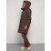 Coat insulated winter female, size 52, brown color