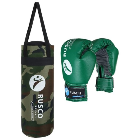 Boxing set for beginners ruscosport: bag, gloves, 6 ounces, hucky color