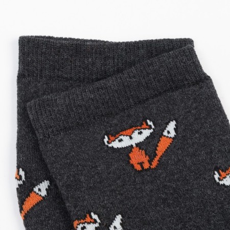 Women's terry socks "chanterelles", gray color, size 23-25-2
