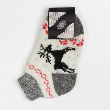 Women's socks “Deer”, white color, size 25-2
