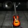 Souvenir guitar "acoustic" brown, on a stand 24x8x2 cm