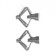 Tundra dowel, type of butterfly 35x32, with a screw, gray color, 25 pcs.