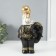 Polystone souvenir "Little cheerful Buddha on the Black Elephant" 14x14x26 cm