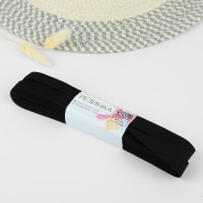 Knitted elastic, 15 mm, 10 ± 0.5 m, black color